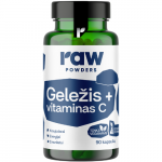 Geležis ir Vitaminas C BIOACTIVE RAW POWDERS, 90 kaps.