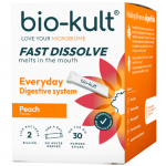 Pieno rūg&scaron;ties bakterijų kompleksas, persikų skonio, BIO-KULT EVERYDAY, 30 pak.