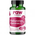 Hialuronas ir Vitaminas C RAW POWDERS, 60 kaps.