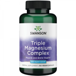 Trigubas magnio kompleksas SWANSON TRIPLE MAGNESIUM COMPLEX, 100 kaps.