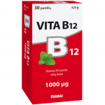 Vitaminas B12 VITA 1000mcg, 30 pastilių (Dabar -15%)