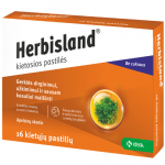 Gerklės dirginimui, užkimimui HERBISLAND, 16 pastilių
