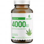 Vitaminas D3 4000IU, su kanapių sėklų miltais ECOSH, 90 kapsulių (-35% perkant 2 vnt.)