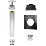 Izoliuotas kaminas D115/195mm, 1m, kompl