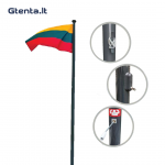 Stiklo pluo&scaron;to vėliavų stiebų nuoma