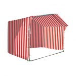 Prekybinė palapinė 2&times;2 Balta - Raudona