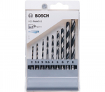 Spiralinių grąžtų rinkinys Bosch HSS PointTeQ, 9 vnt.