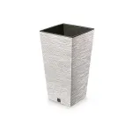 Prosperplast dekoratyvinis augalų vazonas FURU SQUARE ECO WOOD DFSH300W-S449W (35 l, balta)