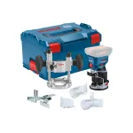 Bosch akumuliatorinė kra&scaron;tų freza GKF 18V-8, be akumuliatoriaus ir kroviklio, L-BOXX lagaminas, su įgilinimo pagrindu
