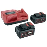 Flex P-Set 55 R 18 V 2 &times; 5,0 Ah &ndash; akumuliatorių ir įkroviklio komplektas