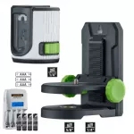 Laserliner žalias kryžminis lazerinis nivelyras EasyCross-Laser Green, &plusmn;0.5 mm/m, SpeedPowerPack