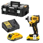 DeWalt smūginis suktuvas DCF809D2T, 2&times; 2,0 Ah, su lagaminu