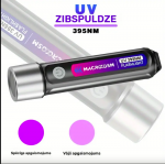 UV LED lempa 395 nm - įkraunama su USB