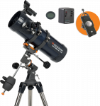 Celestron Astromaster 114EQ-MD teleskopas su telefono adapteriu ir mėnulio filtru