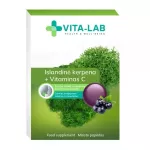 VITA-LAB maisto papildas ISLANDINĖ KERPENA +VITAMINAS C, 12 kiet. pastilių