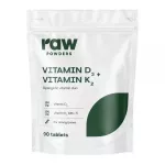 RAW POWDERS maisto papildas VITAMINAS D3 + VITAMINAS K2, 90 tab.