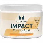MYPROTEIN maisto papildas milteliais PRIE&Scaron; TRENIRUOTĘ IMPACT, apelsinų ir mangų skonio, 150 g