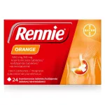 RENNIE ORANGE 680 mg/80 mg kramtomosios tabletės N24