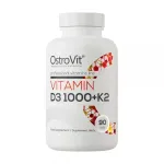 OSTROVIT maisto papildas VITAMIN D3 1000 TV + K2, 90 tab.