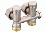 Apatinio pajungimo mazgas dvivamzdei sistemai Danfoss, RLV-K kampinis, 1/2"