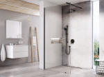 Du&scaron;o kabina Ravak Walk-In Wall, 120x80-120 Walk-In Wall Set 120, juoda+stiklas Transparent