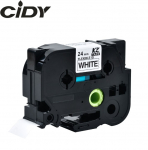 Su Brother suderinama elastinė juostelė CiDY TZe FX251 24 mm juodas tekstas/balta juostelė