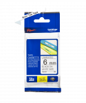 Brother TZe 211 laminuota juostelė 6 mm balta/juodas tekstas