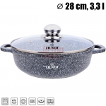 Puodas su marmuro danga ZL-8612 28 cm