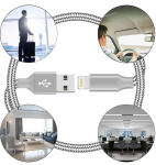 Laidas USB-A į Lightning, 1 m, TLI 01 Rope : Spalva - Juoda (BK)