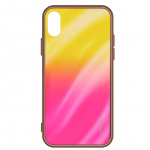 Nugarėlės dėklai Evelatus Samsung Galaxy A20e Water Ripple Gradient Color Anti-Explosion Tempered Glass Case Gradient Yellow-Pink