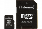Kitas kompiuterio priedas Intenso MEMORY MICRO SDHC 32GB C10/W/ADAPTER 3413480