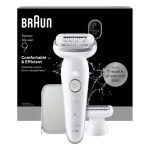 Epiliatorius Braun Braun Silk-epil 9 SES9-030 Epilator Wet & Dry White/Silver (8700216963657)