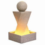 Fontana Sodo Namų Didelė 125cm Dekoracija Skulptūra Kamuolys Led Modernus Terasa