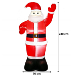 Pripučiamas Kalėdų Senelis Springos CL4058 IP44, lauko dekoracija, 240 cm, su LED ap&scaron;vietimu