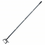 Sodo motyka su metaliniu kotu ir 4 sekcijų grėbliu su nageliais, 160 cm