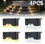 Laiptų - tvoros &scaron;viestuvai su saulės elementu 4 vnt DECK LIGHTS