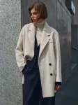 STEFANEL - Moteri&scaron;kas paltas su vilna