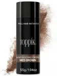 TOPPIK - Plaukų efektą sukurianti pudra HAIR BUILDING FIBERS (MEDIUM BROWN), 55 g
