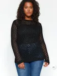 TRENDYOL PLUS SIZE - Moteri&scaron;kas megztinis ir mar&scaron;kinėliai be rankovių