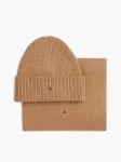 TOMMY HILFIGER - Kepurės ir &scaron;aliko komplektas su vilna, HILFIGER FLAG BEANIE AND SCARF GIFT BOX