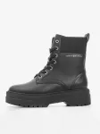 TOMMY HILFIGER - Moteri&scaron;ki demisezoniniai aulinukai, LEATHER ELASTIC RIB LACEUP