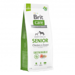 Brit Care Sustainable Senior Chicken & Insect sausas maistas &scaron;unims - 3kg