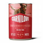 Carnilove Wild Meat Venison & Reindeer &scaron;lapias maistas &scaron;unims - 400g