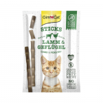 GimCat Adult Sticks Lamb & Poultry pagaliukų skanėstai katėms