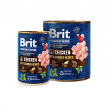 Brit Premium by Nature Chicken with Chicken Hearts konservai &scaron;unims - Dėžė - 6 x 800g