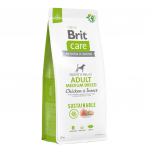 Brit Care Sustainable Adult Medium Breed Chicken & Insect sausas maistas &scaron;unims - 12kg