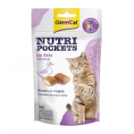 GimCat Nutri Pockets Duck & Multivitamin tra&scaron;kūs skanėstai katėms su įdaru, aktyvina organizmo apsaugą ir palaiko gyvybingumą, 60 g