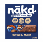 NAKD Vaisių ir rie&scaron;utų batonėlis su mėlynėmis 4x 35g