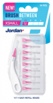 JORDAN &bdquo;Clinic XS&ldquo; tarpdančių &scaron;epetėliai, 0,4 mm. 10 vnt.