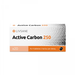 LIVSANE 250 g aktyvintos anglies kapsulės Active Carbon 250, N20